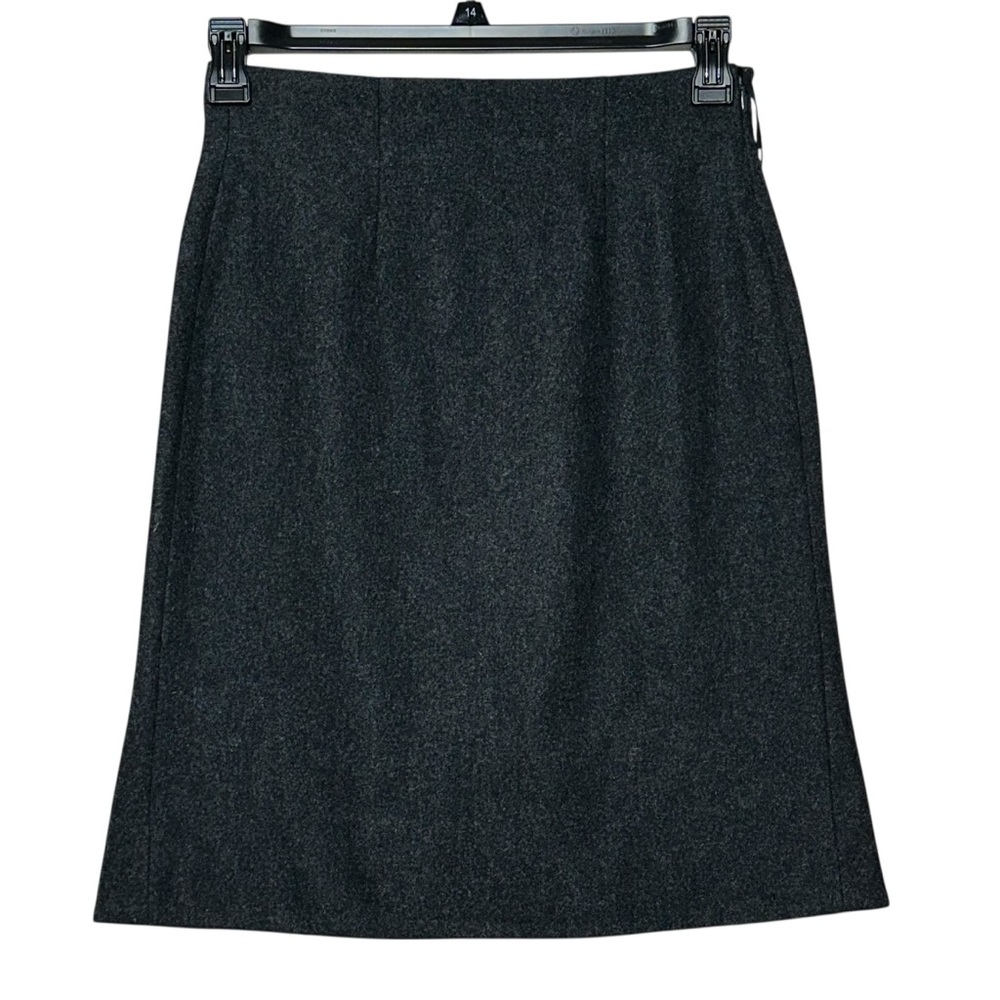 Uniqlo Sz 6 NWT Classic Gray Wool Flannel High Waist Pencil Skirt Old Money